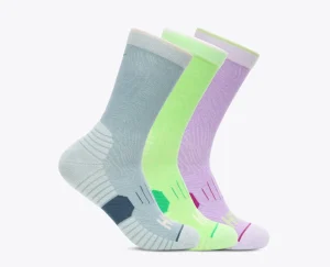 Crew Run Sock 3-Pack-druzy / tart apple / aster flower