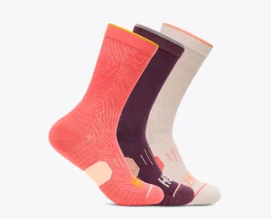 Crew Run Sock 3-Pack-grapefruit / dried fig / putty