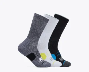 Crew Run Sock 3-Pack-white / black / grey