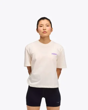 Hoka Manifesto Short Sleeve Tee-alabaster