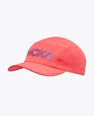 Hoka Run Hat-grapefruit
